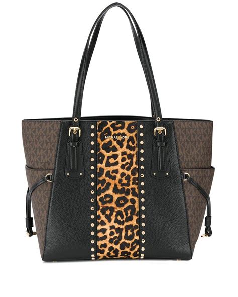 leopard print michael kors bag|michael kors black leopard bag.